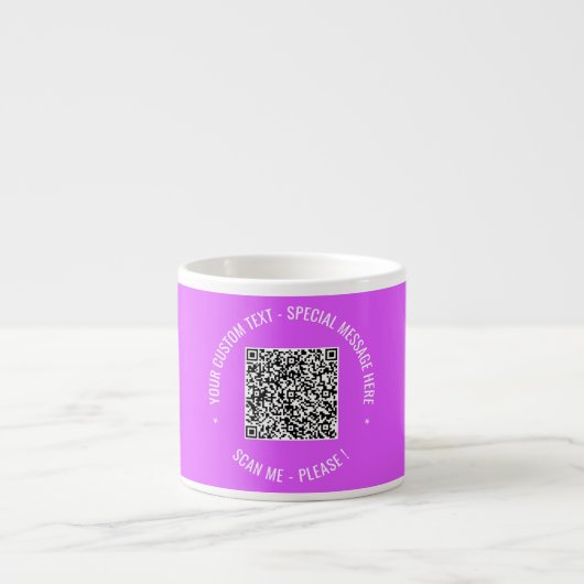 Tasse Expresso QR Code Scan Info Custom Text Espresso Cup (Devant)