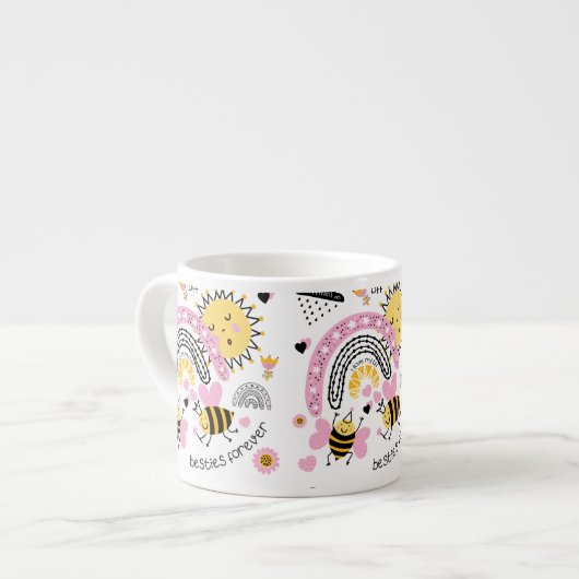 Tasse Expresso Queen Bees Best Friends Forever Cute (Devant gauche)