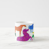 Tasse Expresso Rainbow Horses - "Dotty about Horses !" (Devant)