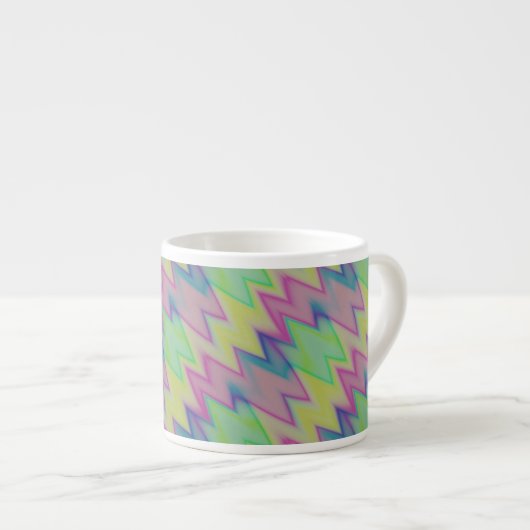 Tasse Expresso Rainbow Zigzags (Devant droit)