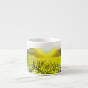 Tasse Expresso *~* Raisins de vignoble Coucher de soleil toscan I