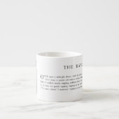 Tasse Expresso Raven par Edgar Allen Poe (Devant)