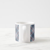 Tasse Expresso Rayure Bleu-Rouge de plaid polarisé (Dos)
