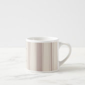 Tasse Expresso Rayure rustique initiale beige et taupe de ferme (Droite)