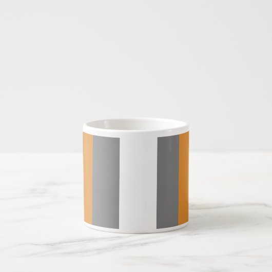Tasse Expresso rayures Brown, gris et blanc (Devant)