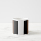 Tasse Expresso rayures Brown, noir et blanc (Devant)