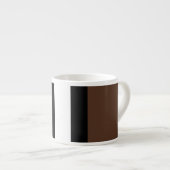 Tasse Expresso rayures Brown, noir et blanc (Devant droit)