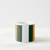Tasse Expresso rayures Brown, vert foncé et blanches (Devant)