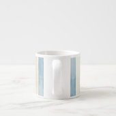 Tasse Expresso Rayures Crème Bleu de Plage (Dos)