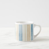 Tasse Expresso Rayures Crème Bleu de Plage (Droite)