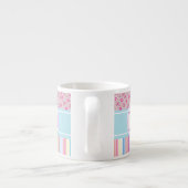 Tasse Expresso Rayures et motif roses (Dos)