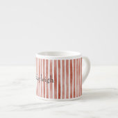 Tasse Expresso Rayures rouges et blanches de Noël (Devant droit)