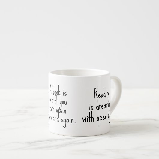 Tasse Expresso READING QUOTES TO iNSPIRE (Devant droit)