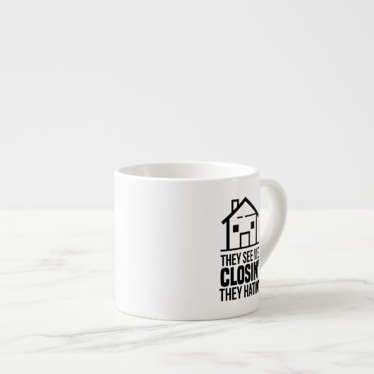 Tasse Expresso Realtor Ils Me Voient Fermer Agent Immobilier Magi (Devant droit)