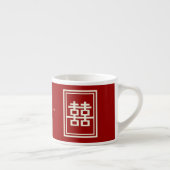 Tasse Expresso Rectangle double bonheur Mariage chinois classique (Droite)
