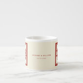 Tasse Expresso Rectangle double bonheur Mariage chinois classique (Devant)