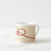 Tasse Expresso Red Knot Union Double Bonheur Mariage chinois (Devant droit)