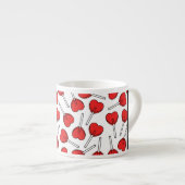 Tasse Expresso Red Lollipops, Heart Lollipops, Lolly, Your Name (Devant droit)