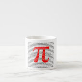 Tasse Expresso Red Number pi est un symbole de constante mathémat (Devant)