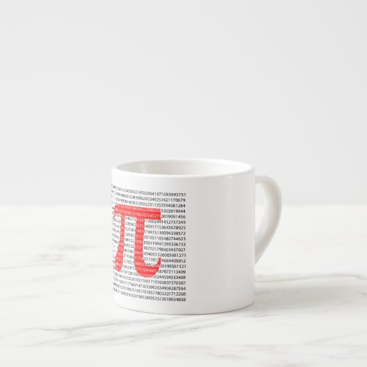 Tasse Expresso Red Number pi est un symbole de constante mathémat (Devant droit)