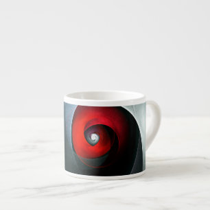 Tasse Expresso Red Swirl Artistique moderne Art Abstrait Motif #1