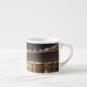 Tasse Expresso Réflexions de nuit de pont de baie d'Oakland (Droite)