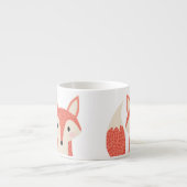 Tasse Expresso Renard futé orange rouge d'animal sauvage de (Devant)