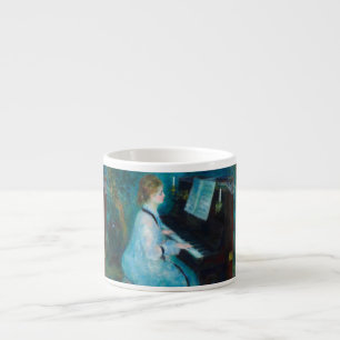 Tasse Expresso Renoir femme à l'impressionniste Vintage de piano