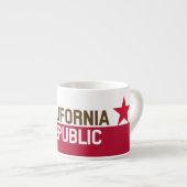 Tasse Expresso RÉPUBLIQUE DE CALIFORNIE Drapeau Drapeau Drapeau D (Devant droit)