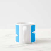 Tasse Expresso Requins sur la turquoise (Dos)