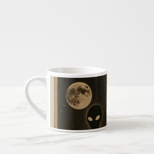 Tasse Expresso Retro Alien Rencontre (Gauche)