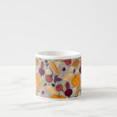 Tasse Expresso Rétro arrière - plan des légumes frais (Devant)