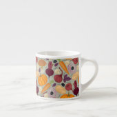 Tasse Expresso Rétro arrière - plan des légumes frais (Droite)