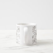 Tasse Expresso Rétro arrière - plan floral (Dos)