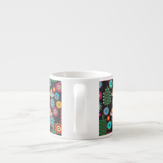 Tasse Expresso Rétro, Flower Patch (Dos)