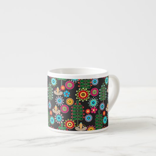 Tasse Expresso Rétro, Flower Patch (Devant droit)