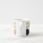 Tasse Expresso Retro Groovy Summer Flowers Stems (Dos)