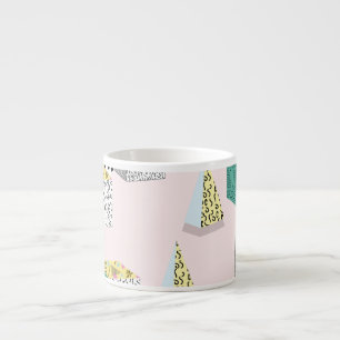 Tasse Expresso Retro Memphis : Motif Hipster des années 80-90.