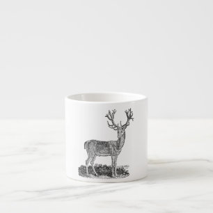 Tasse Expresso Rétro modèle de 1800s de mâle d'andouillers