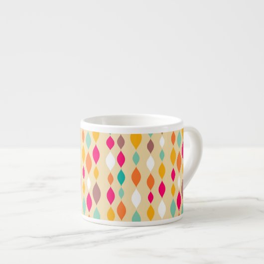 Tasse Expresso Rétro motif d'abrégé sur style (Devant droit)