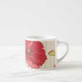 Tasse Expresso Rétro motif de pavots (Droite)