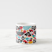 Tasse Expresso Rétro navigation d'illustration de pirates (Devant)