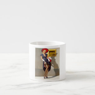Tasse Expresso Retro Pin-Up Girl