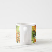 Tasse Expresso Rêve Floral, Art Fractal Moderne Abstrait Fleur (Dos)