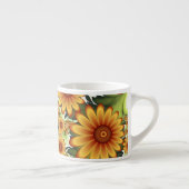 Tasse Expresso Rêve Floral, Art Fractal Moderne Abstrait Fleur (Droite)