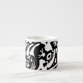 Tasse Expresso "Robot Dreams" B&W Art Abstrait (Devant)