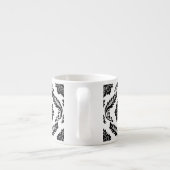 Tasse Expresso Rococo Damask Big Pattern Black on White (Dos)