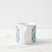 Tasse Expresso Rococo Damask Pattern Duck Egg Blue+Teal (Dos)
