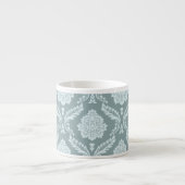 Tasse Expresso Rococo Damask Pattern Duck Egg Blue+Teal (Devant)