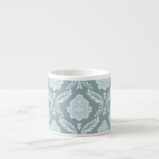 Tasse Expresso Rococo Damask Pattern Duck Egg Blue+Teal (Devant)